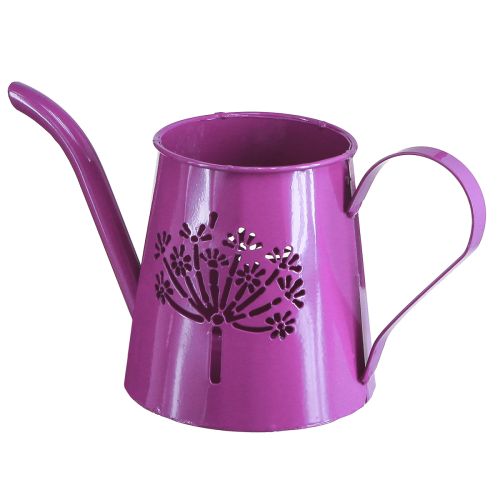 Floristik24 Arrosoir décoratif pichet métal pissenlit violet H12cm 2pcs