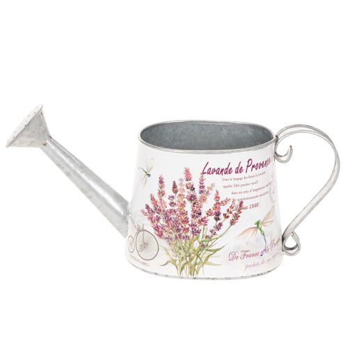 Arrosoir décoratif en métal, lavande, style rétro jardin, 30 × 11 × 14,5 cm | Floristik24.be