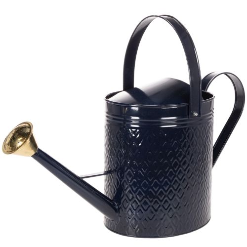 Arrosoir décoratif vintage en métal à damier bleu et or, design rétro, pour l'intérieur, le jardin ou le balcon, 65 cm acheter | Floristik24.be