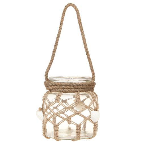 Article Coquillages décoratifs en verre macramé décoration de table décoration à suspendre Ø14cm