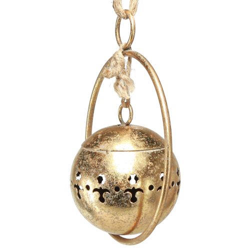 Article Cloche décorative cloche dorée à suspendre décoration métal naturel Ø14cm
