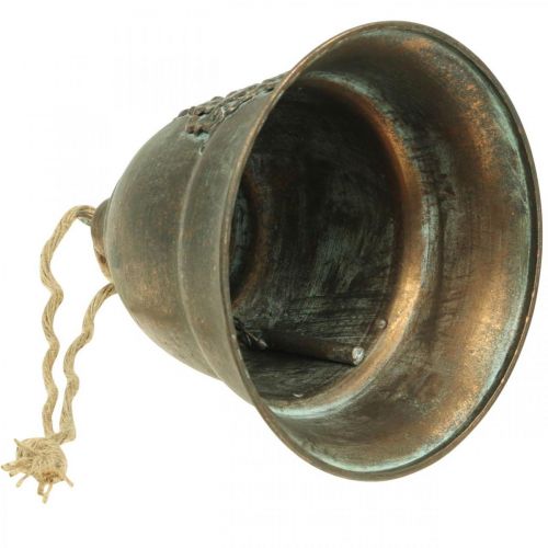 Floristik24 Cloche décorative, cloche en métal, cloche dorée à suspendre Ø20,5cm H24cm