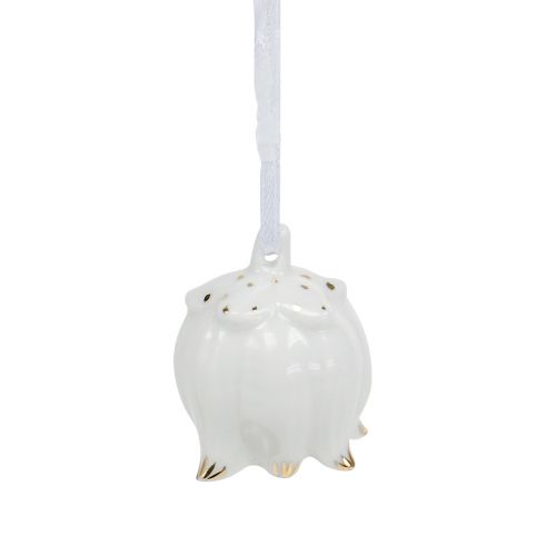 Floristik24 Cloches décoratives en forme de fleur blanc, or 4pcs