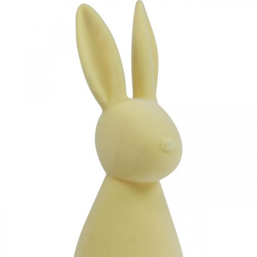 Floristik24 Déco Lapin Déco Lapin de Pâques Floqué Jaune H47cm