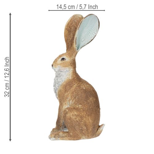Article Figurine décorative de lapin pour la décoration printanière, 32 cm, lot de 2