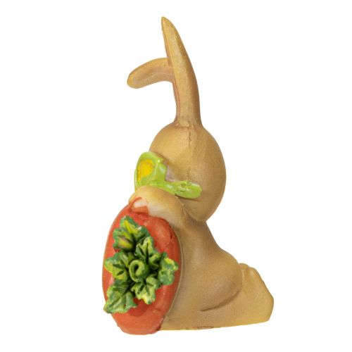Article Lapin décoratif avec carotte Figurines de décoration de lapin de Pâques H5,5 cm 6 pièces