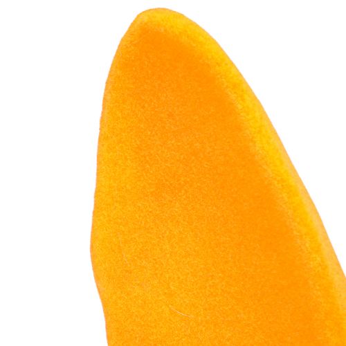 Article Oreilles de lapin décoratives tige jaune doré décoration Pâques floquées H56cm