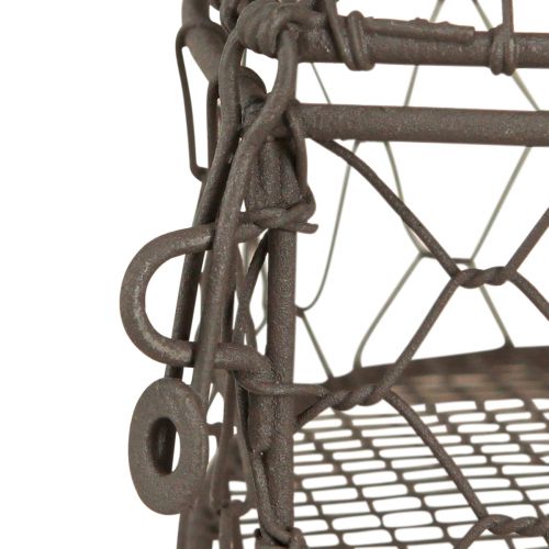 Floristik24 Coeur décoratif en fil de fer à remplir gris vintage 14×13,5cm