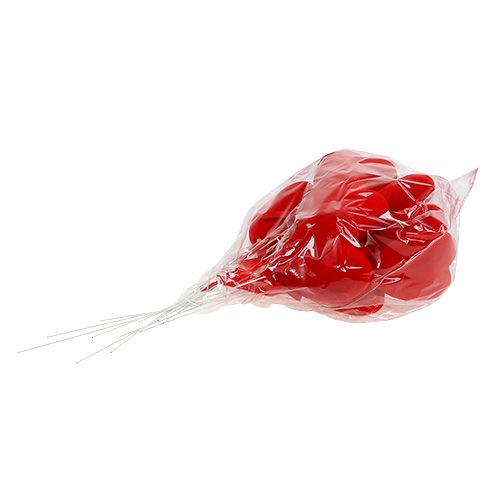 Floristik24 Déco coeur floqué 8cm 12pcs