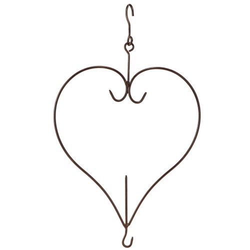 Floristik24 Coeur décoratif à suspendre en métal marron foncé H38cm 2pcs