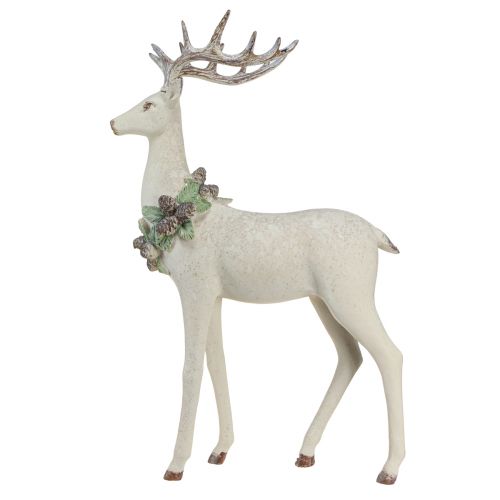 Article Déco cerf debout vintage Noël 30x15,5x48,5cm
