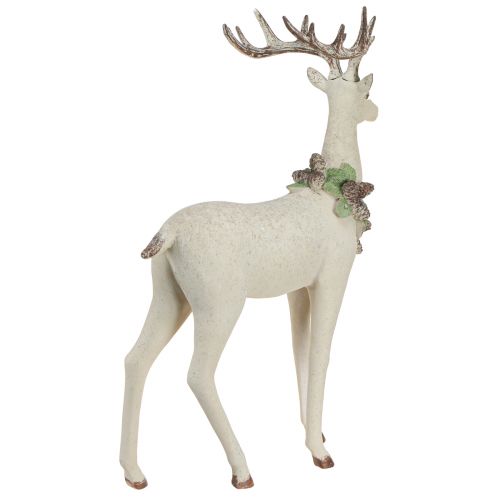 Article Déco cerf debout vintage Noël 30x15,5x48,5cm