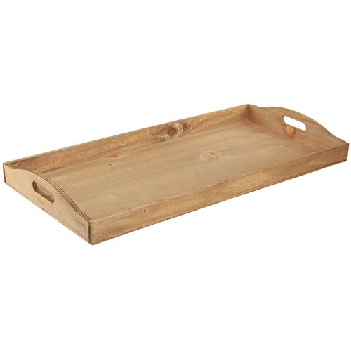 Floristik24 Plateau décoratif en bois oblong FSC en naturel 58cmx28cmx6cm