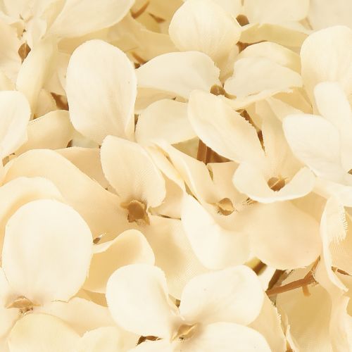 Article Hortensias décoratifs artificiels crème en soie 34 cm 2 pièces