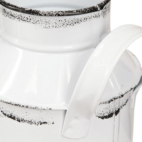 Article Pichet décoratif avec anses métal blanc, noir H13cm 2pcs