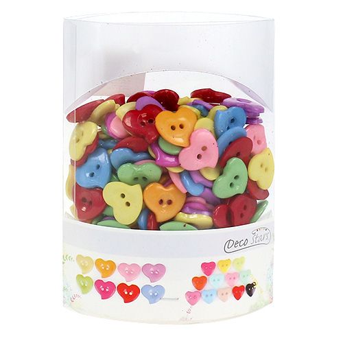 Floristik24 Boutons décoratifs coeurs Ø 2,2 cm 200 p.