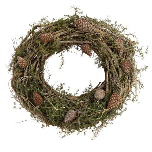 Floristik24 Couronne décorative branches et cônes de cèdre couronne en bois naturel Ø40cm