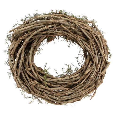 Article Couronne décorative branches et cônes de cèdre couronne en bois naturel Ø40cm