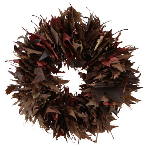 Article Couronne décorative à suspendre couronne de feuilles de sycomore naturel Ø35cm