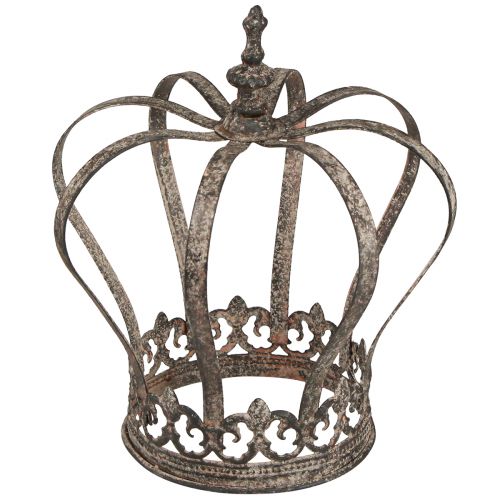 Floristik24 Couronne décorative aspect antique décoration métal rouille Ø19,5cm H22cm