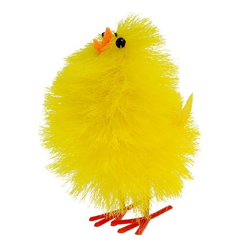 Floristik24 Poussins décoratifs en chenille jaune 6.5cm 6pcs