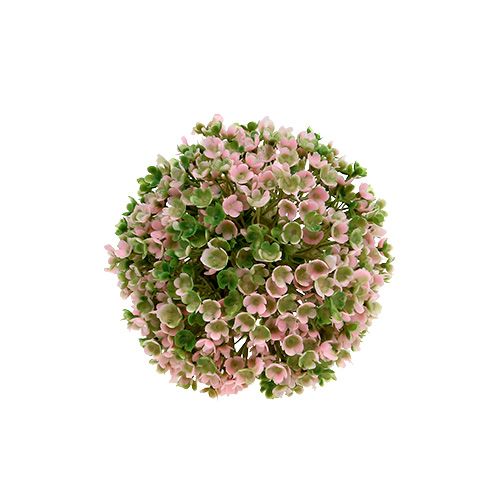 Floristik24 Mini boule décorative rose-vert artificielle Ø10cm 1 pc