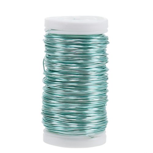 Floristik24 Fil émaillé Déco Bleu glacier Ø0.50mm 50m 100g