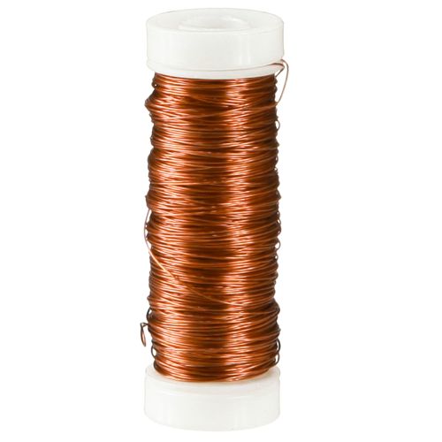 Floristik24 Fil émaillé Déco Orange Ø0.30mm 30g/50m