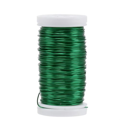 Floristik24 Fil émaillé Déco Vert Ø0.50mm 50m 100g