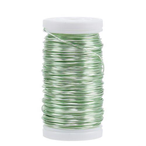 Floristik24 Fil émaillé déco vert menthe Ø0.50mm 50m 100g