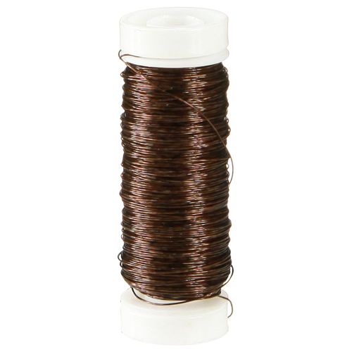 Floristik24 Fil émaillé déco Ø0.30mm 30g/50m marron