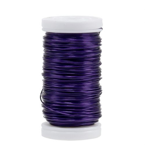 Floristik24 Fil émaillé Déco Violet Ø0.50mm 50m 100g