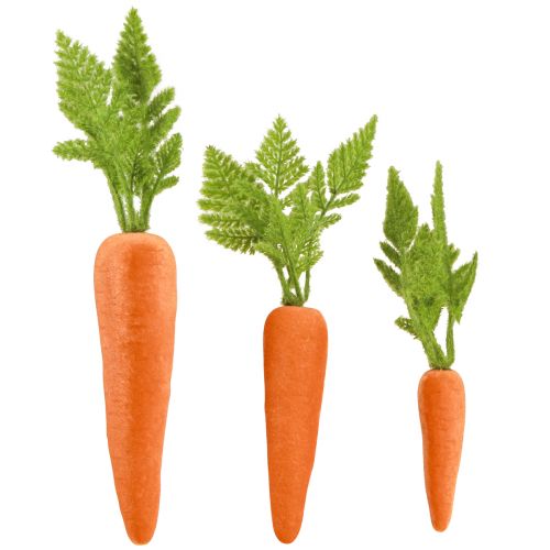 Article Carottes décoratives Carottes floquées H27 cm–37 cm en lot de 6