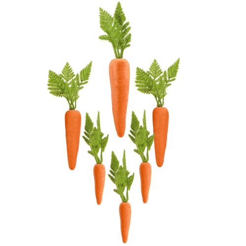 Article Carottes décoratives Carottes floquées H27 cm–37 cm en lot de 6