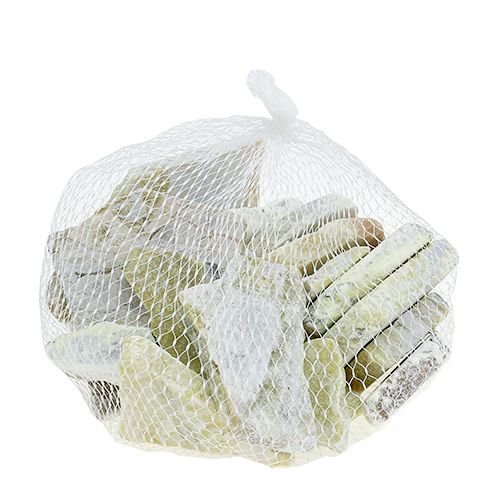 Floristik24 Mosaïque décorative pierres gris-vert mat 3cm - 8cm 1kg