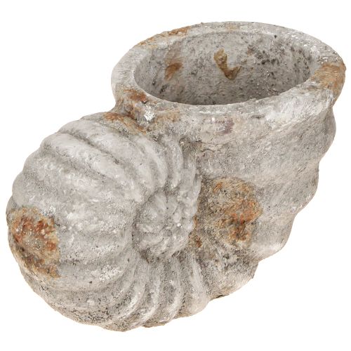 Article Pot de fleurs décoratif aspect pierre coquillage 22,5x13,5x13,5cm