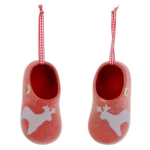Chaussons décoratifs 13cm rouge 4pcs | Floristik24.be