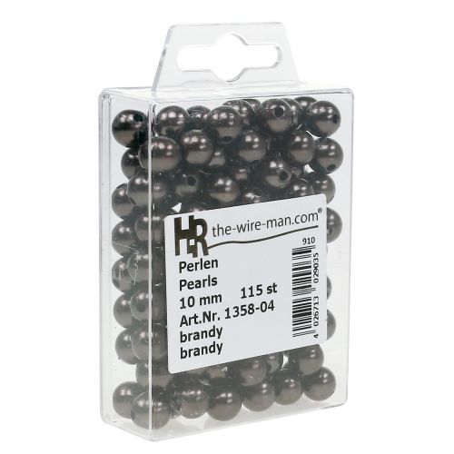 Article Perles décoratives marron Ø10mm 115 pcs