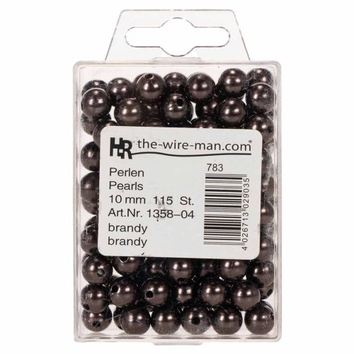 Perles décoratives marron