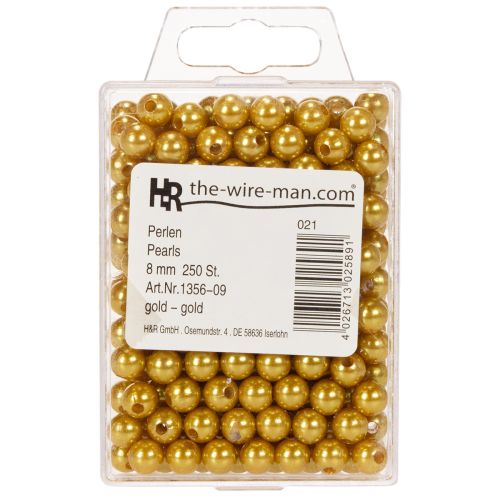 Perles déco or Ø8mm 250p