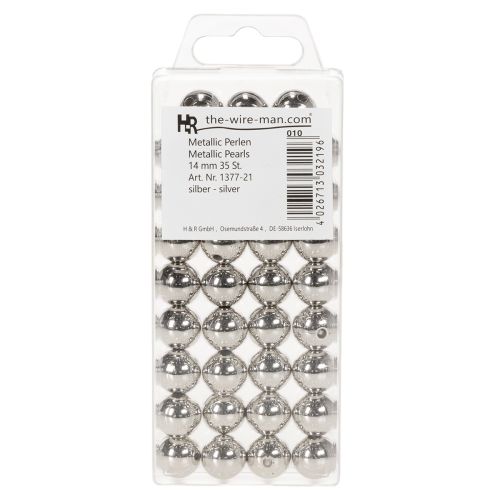 Perles décoratives argent