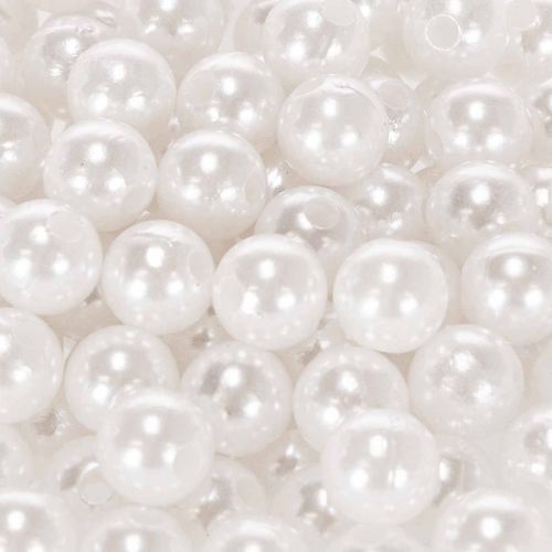 Perles décoratives blanches Ø10mm 115 pcs | Floristik24.be
