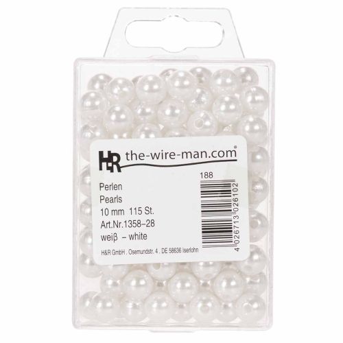 Perles décoratives blanches