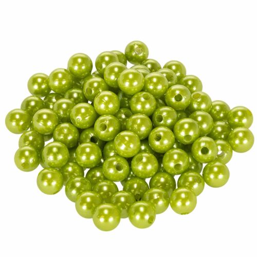 Perles décoratives Ø10mm vertes 115 pièces