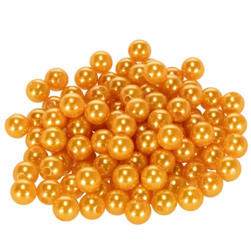 Perles décoratives Ø10mm orange 115 pcs