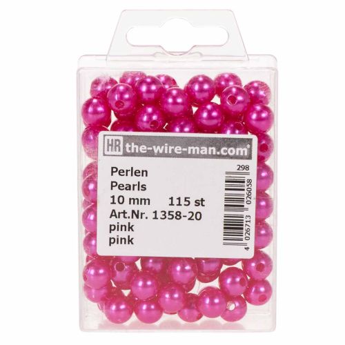 Perles décoratives Ø10mm rose
