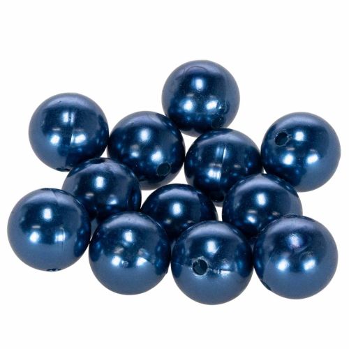 Perles décoratives Ø2cm bleues 12 pcs
