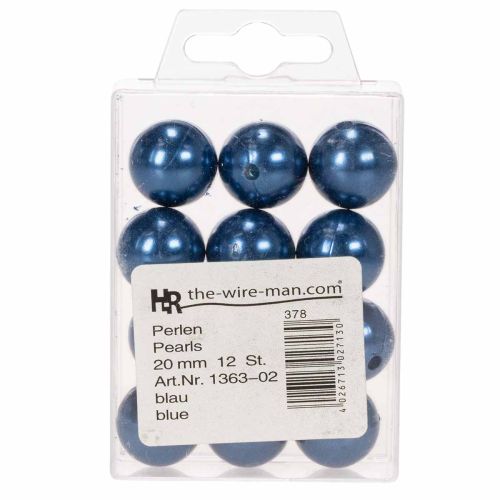 Perles décoratives Ø2cm bleues