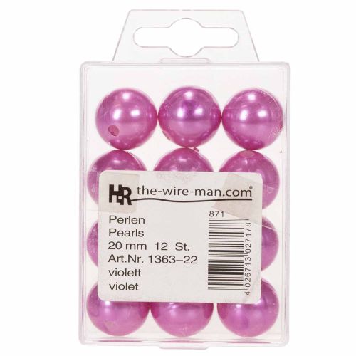 Perles décoratives Ø2cm violet