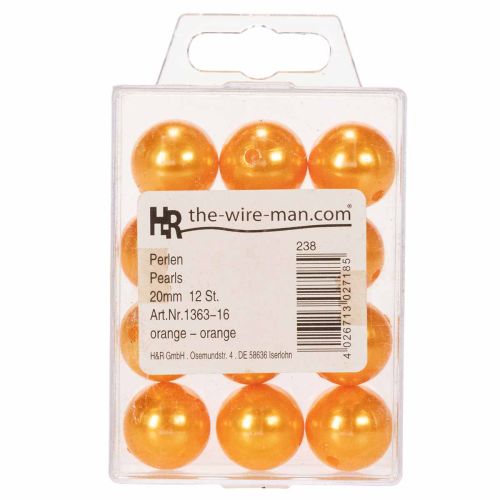 Perles décoratives Ø2cm orange